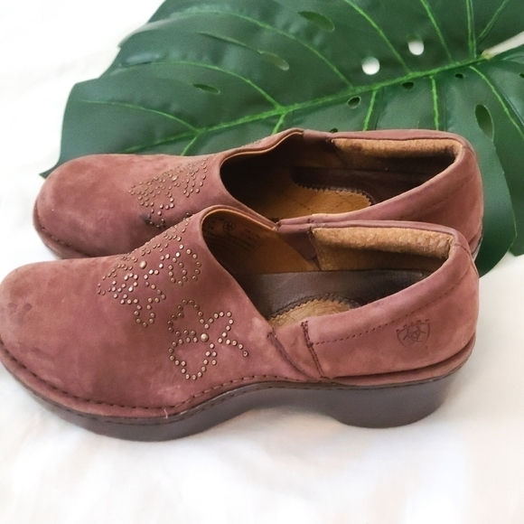 Ariat Mules clogs Western Slip On Rodeo Cowboy Cowgirl Studded Grunge Comfort - Picture 6 of 16